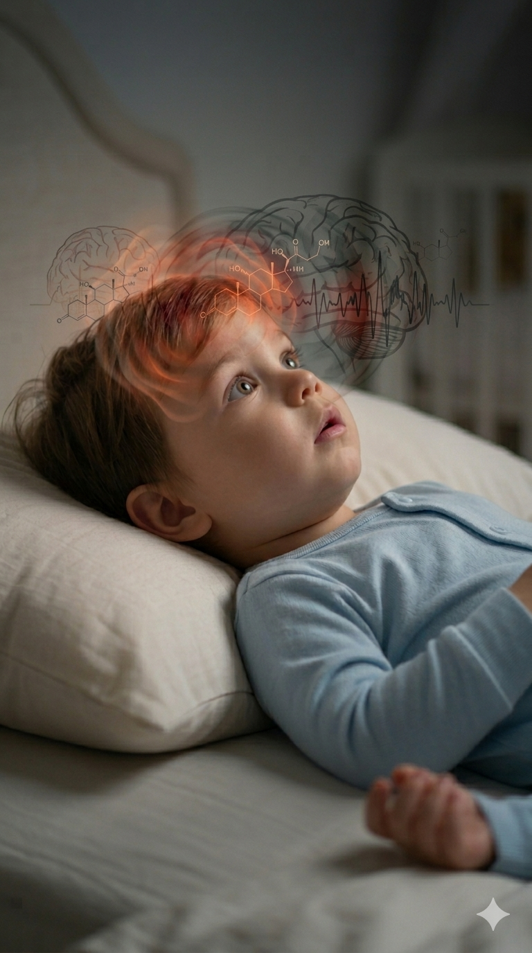 Niño sin poder dormir