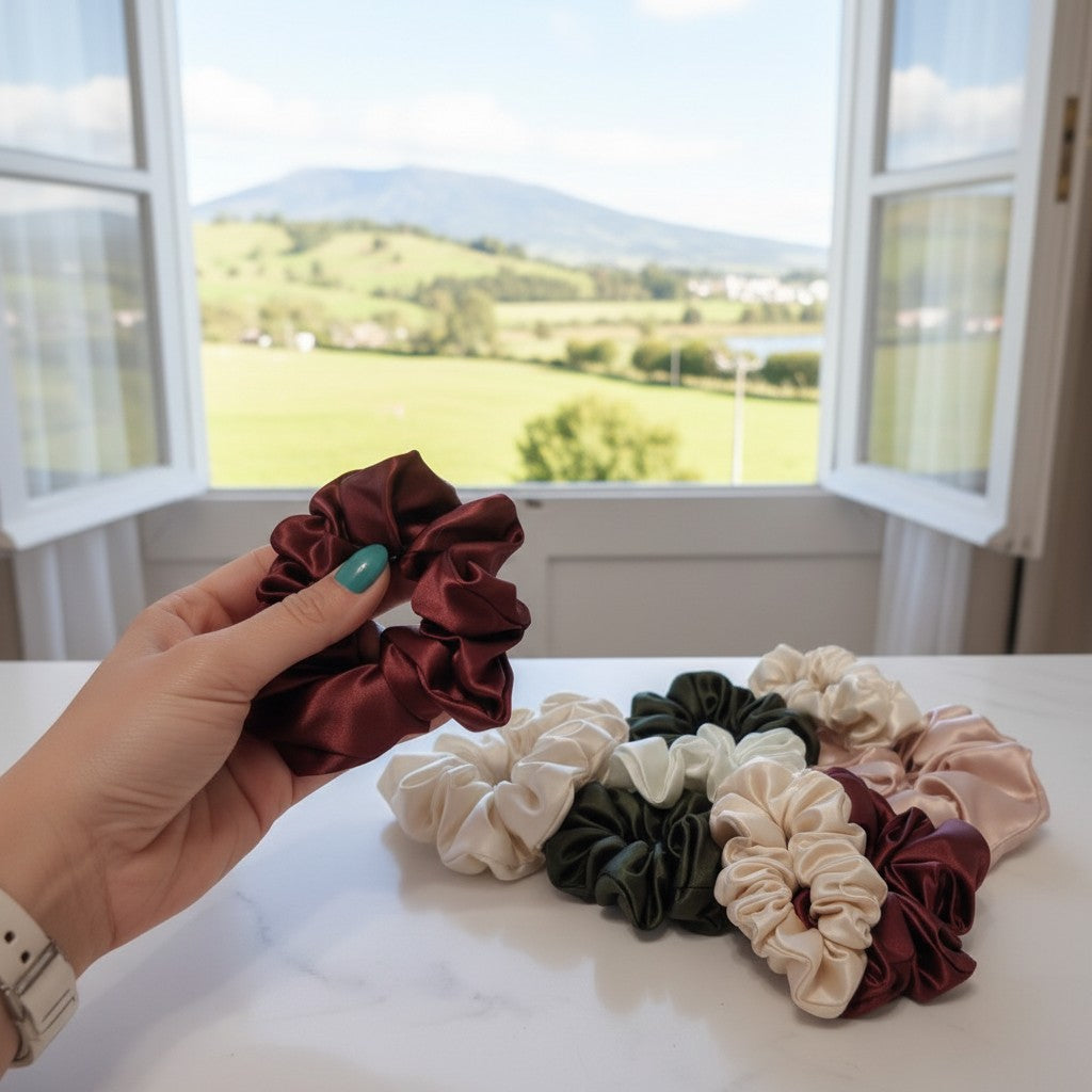 Set 5 Scrunchies Seda Mulberry